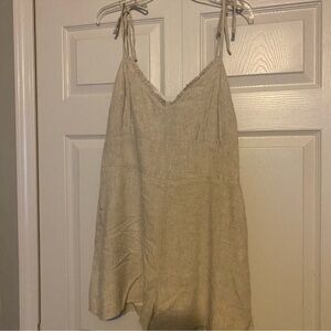 Abercrombie & Fitch Cream Jumpsuit
